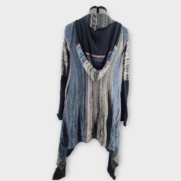 Venus Open Front Cardigan Women's L Hooded W/ Pockets Coverup Long Lightweight - Picture 2 of 4
